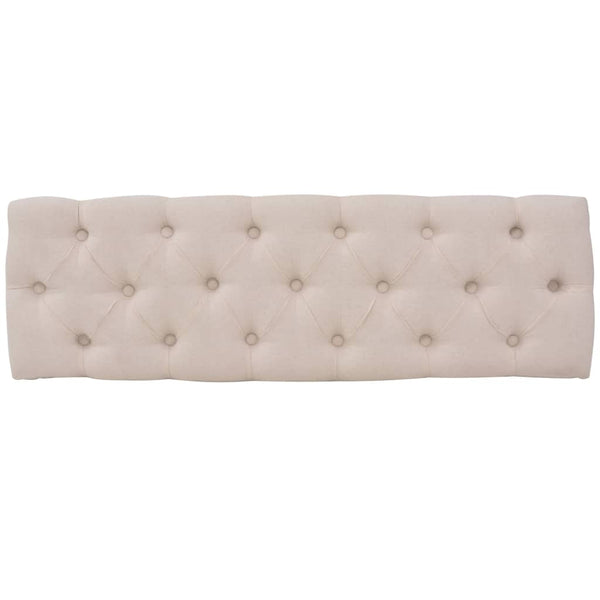 Vidaxl Bench Linen Solid Wood 110X38x48 Cm Cream White Benches