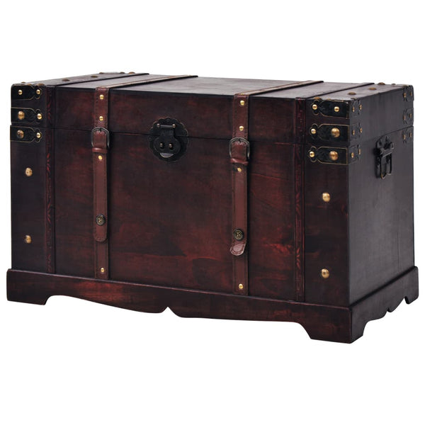 Wood And Engineered Storage Chest With Latch Closure Handles Furniture Dressers & Chests Of Drawers