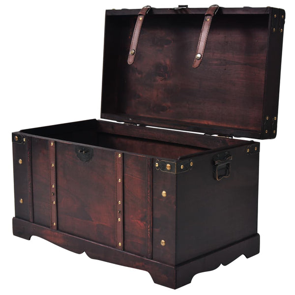 Wood And Engineered Storage Chest With Latch Closure Handles Furniture Dressers & Chests Of Drawers
