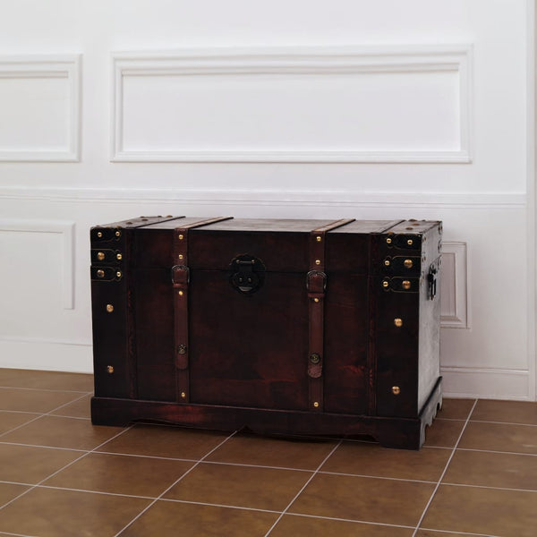 Wood And Engineered Storage Chest With Latch Closure Handles Furniture Dressers & Chests Of Drawers