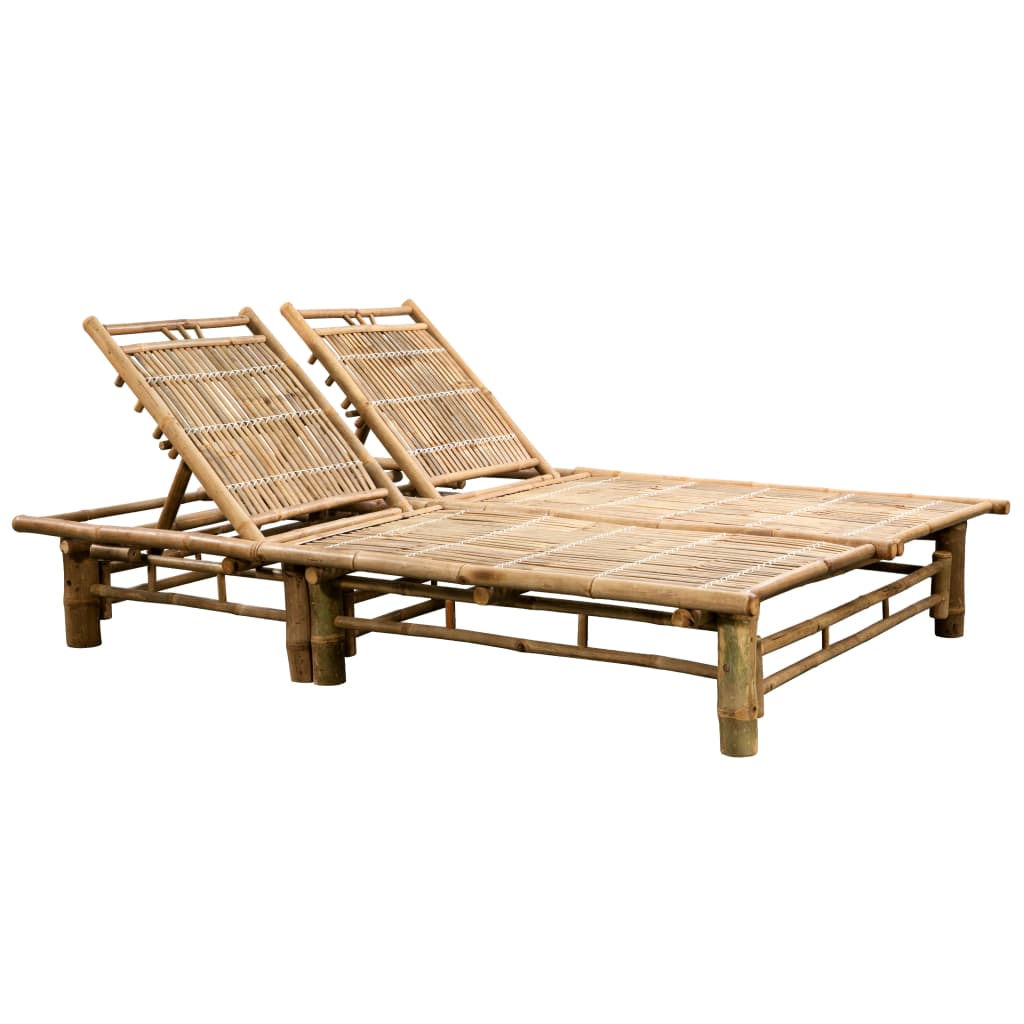 2 Person Sun Lounger Bamboo Loungers