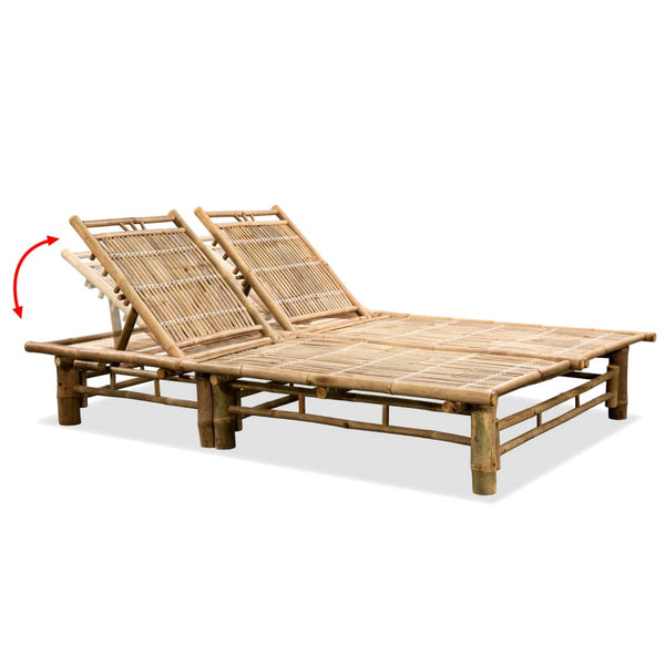 2 Person Sun Lounger Bamboo Loungers