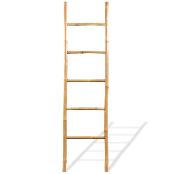 Vidaxl Towel Ladder With 5 Rungs Bamboo 150 Cm Towel Racks