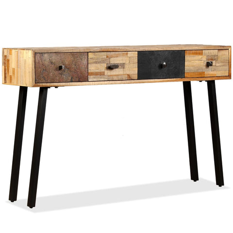 Console Table 120X30x76 Cm Solid Reclaimed Teak Hall Tables