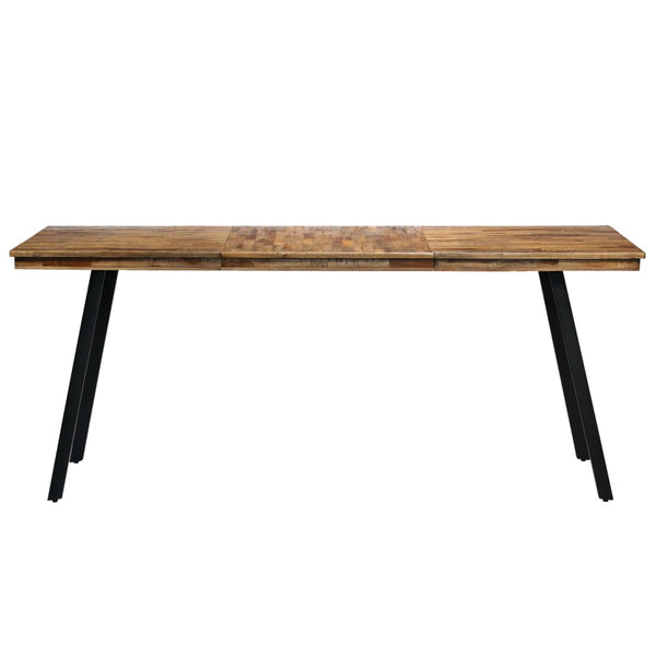 Dining Table Reclaimed Teak And Steel 180X90x76 Cm