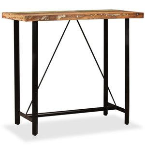 Bar Table 120X60x107 Cm Solid Reclaimed Wood