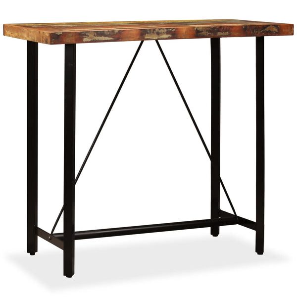 Bar Table 120X60x107 Cm Solid Reclaimed Wood