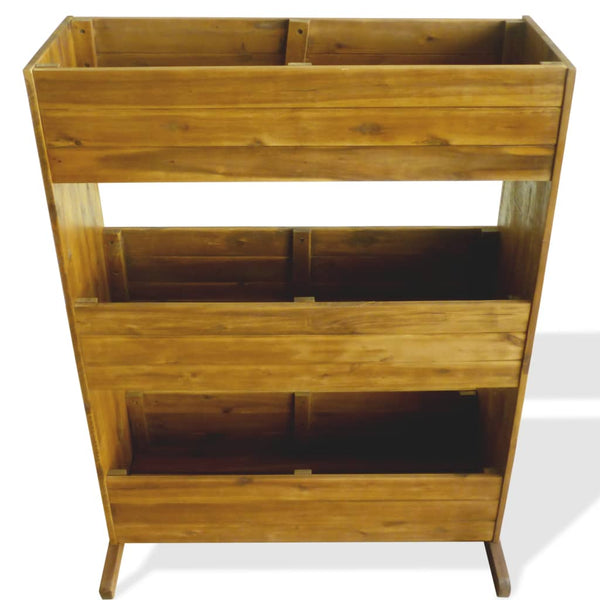 Vidaxl 3 Tier Garden Raised Bed Solid Acacia Wood Raised Garden Beds