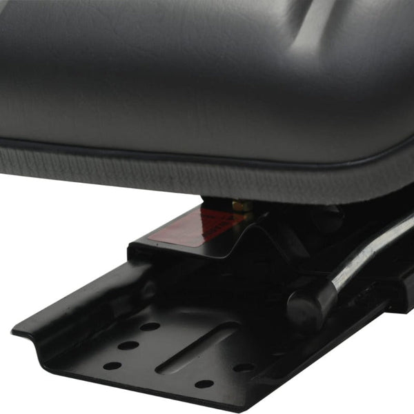 Vidaxl Tractor Seat With Suspension Black Heavy Machinery Seats