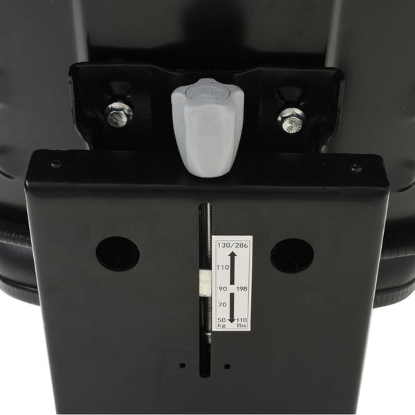 Vidaxl Tractor Seat With Suspension Black Heavy Machinery Seats