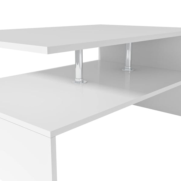 Coffee Table Engineered Wood 90X59x42 Cm White