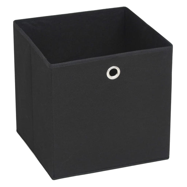 Vidaxl 10 Pcs Non Woven Fabric 32X32x32 Cm Black Storage Boxes
