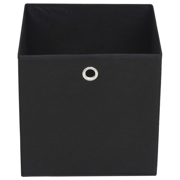 Vidaxl 10 Pcs Non Woven Fabric 32X32x32 Cm Black Storage Boxes