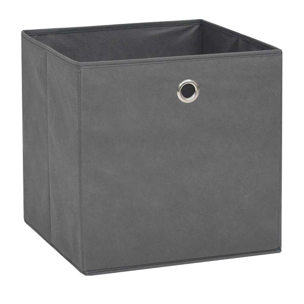 Vidaxl 10 Pcs Non Woven Fabric 32X32x32 Cm Grey Storage Boxes