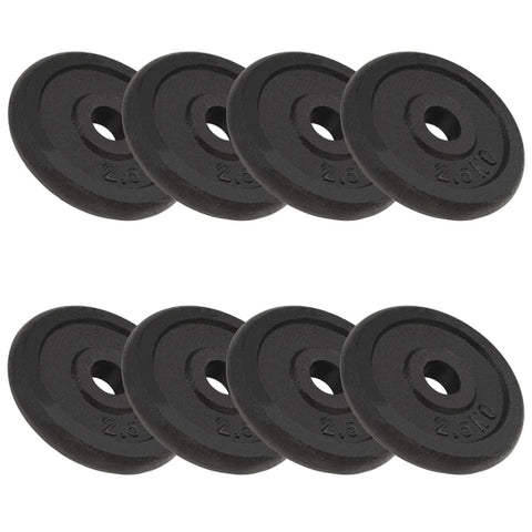 8 Pcs 8X2.5 Kg Cast Iron Weight Plates