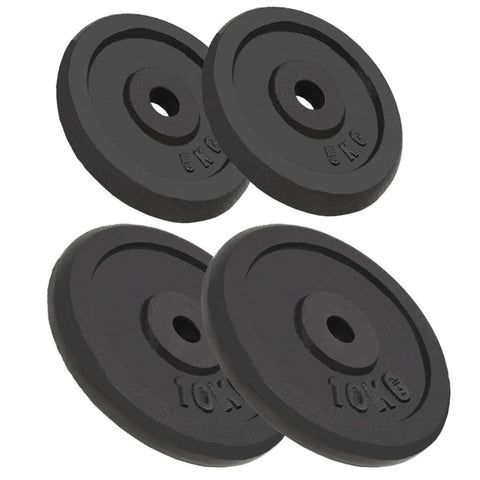 4 Pcs 2X10 Kg+2X5 Cast Iron Weight Plates