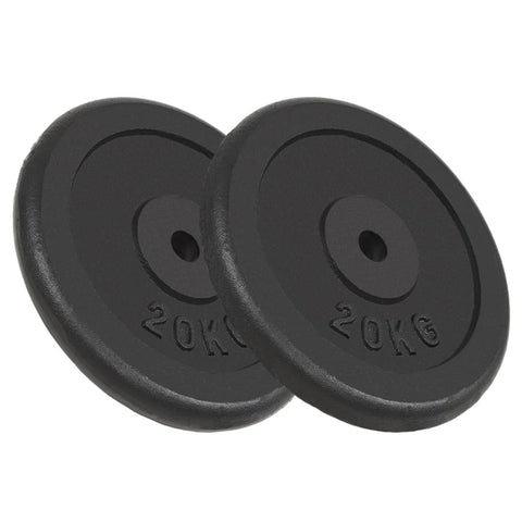 2 Pcs 2X20 Kg Cast Iron Weight Plates