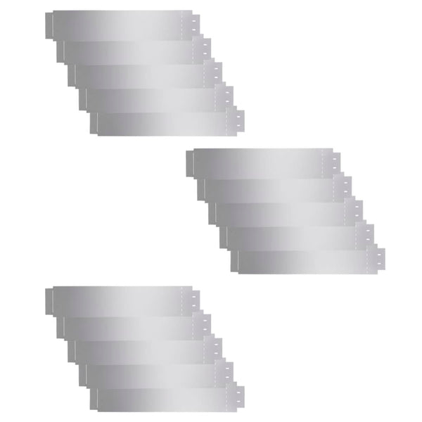 Lawn Fence 15 Pcs Galvanised Steel 100X20 Cm Garden Edging & Borders