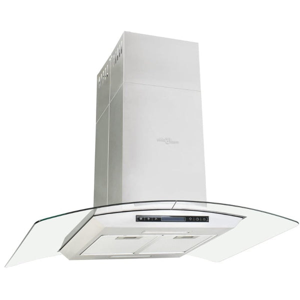 Vidaxl Island Range Hood 90 Cm Lcd Display Touch Sensor 756 M/H Led Rangehoods