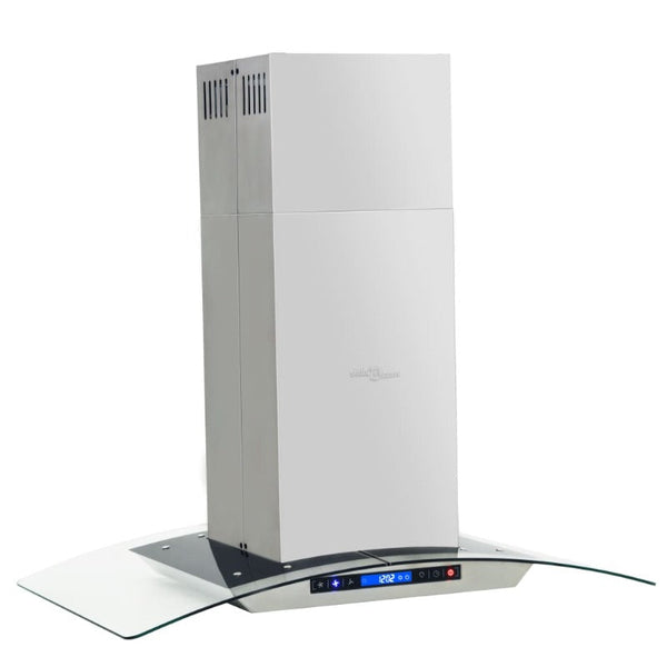 Vidaxl Island Range Hood 90 Cm Lcd Display Touch Sensor 756 M/H Led Rangehoods