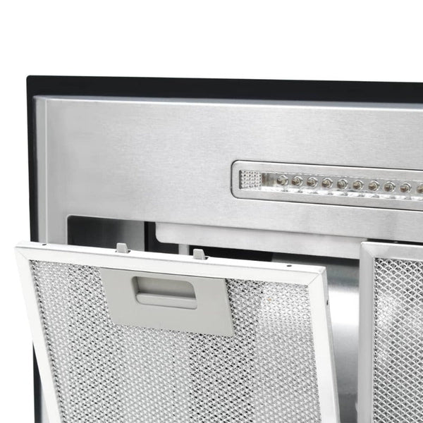 Vidaxl Island Range Hood 90 Cm Lcd Display Touch Sensor 756 M/H Led Rangehoods