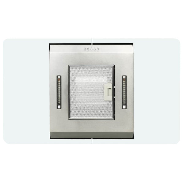 Vidaxl Island Range Hood 90 Cm Stainless Steel 756 Ma/H Led Rangehoods