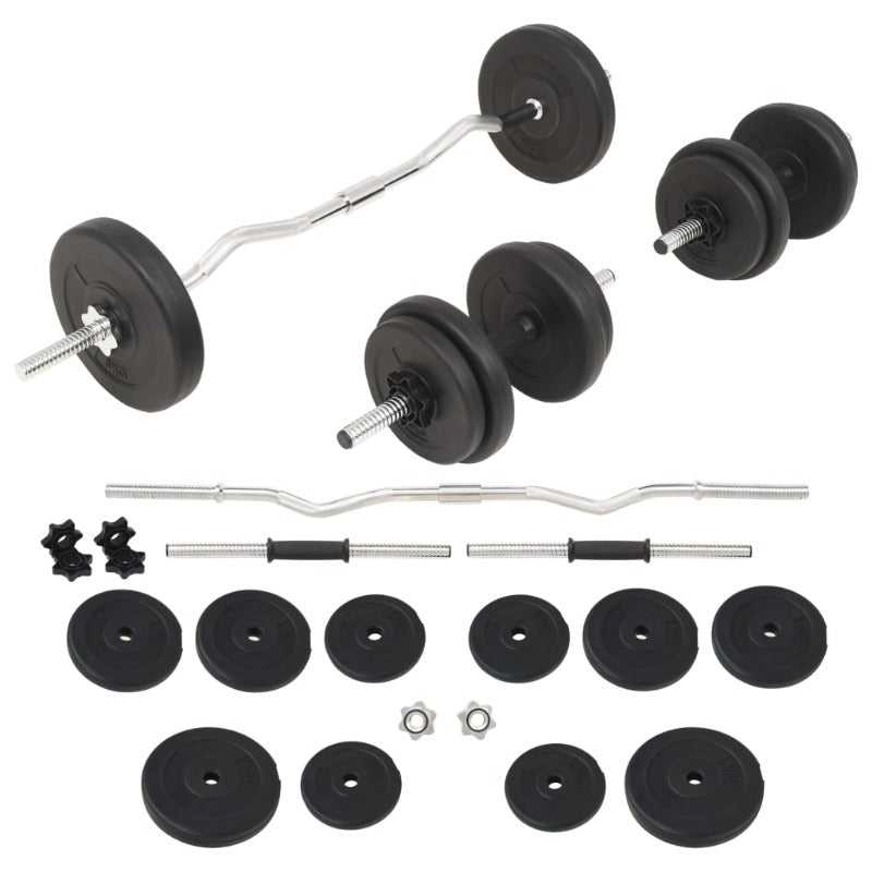 Vidaxl Barbell And Dumbbell Set 30 Kg Barbells & Attachments