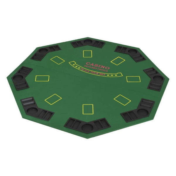 8-Player Folding Poker Tabletop 2 Octagonal Green