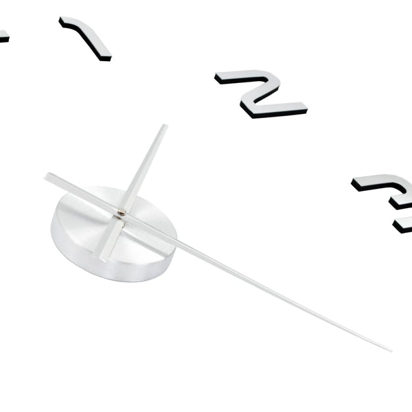 3D Wall Clock Modern Design 100 Cm Xxl Silver Wall Clocks