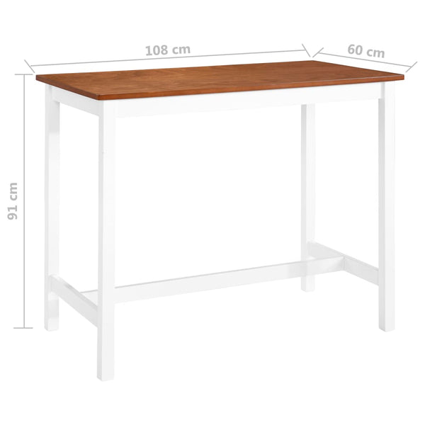 Vidaxl Bar Table Solid Wood 108X60x91 Cm Bar Tables
