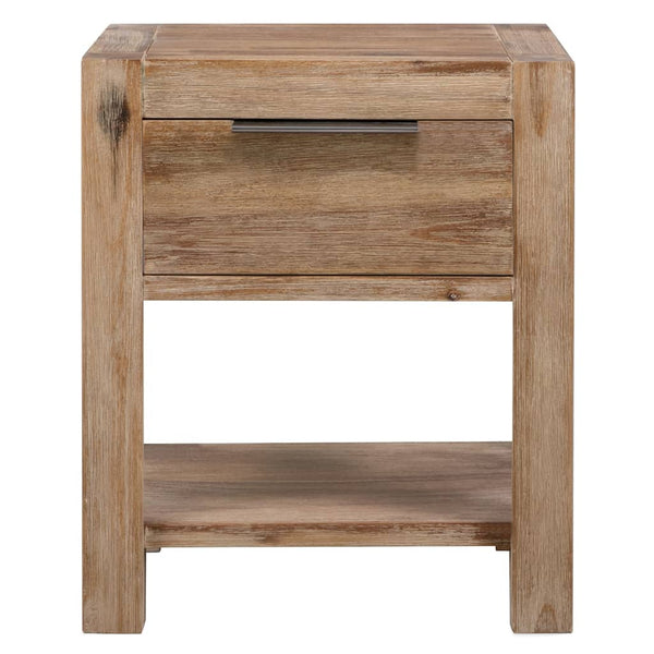 Nightstand With Drawer 40X30x48 Cm Solid Acacia Wood
