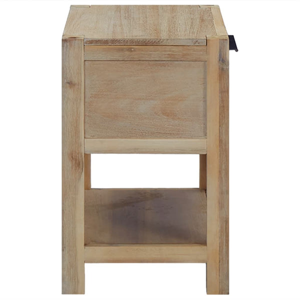 Vidaxl Nightstand With Drawer 40X30x48 Cm Solid Acacia Wood Bedside Tables