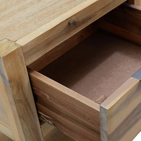 Vidaxl Nightstand With Drawer 40X30x48 Cm Solid Acacia Wood Bedside Tables