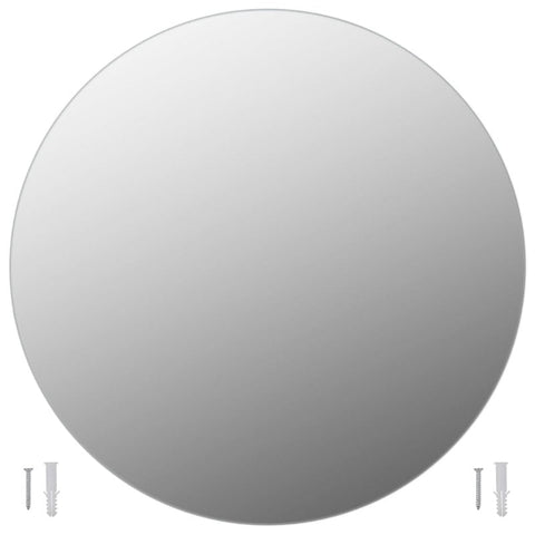 Glass Round Wall Mirror 70 Centimetre Diameter Bathroom Accessory Mirrors