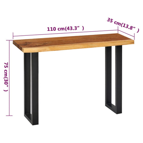 Console Table Solid Suar Wood 110X35x75 Cm