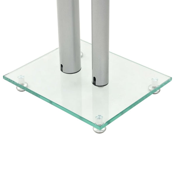 Speaker Stands 2 Pcs Tempered Glass Pillars Design