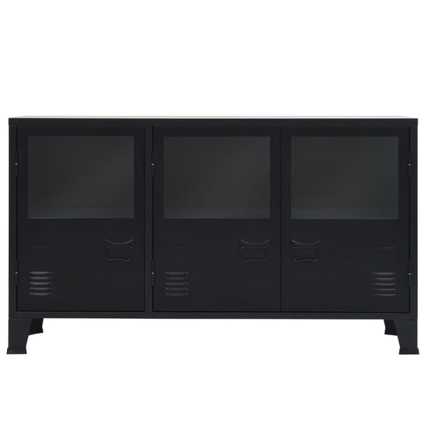 Sideboard Metal Industrial Style 120X35x70 Cm Black