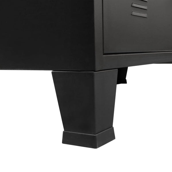 Tv Cabinet Metal Industrial Style 120X35x48 Cm Black
