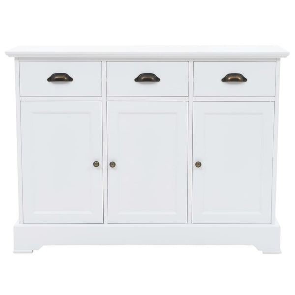 Sideboard With 3 Doors Mdf And Pinewood 105X35x77.5 Cm