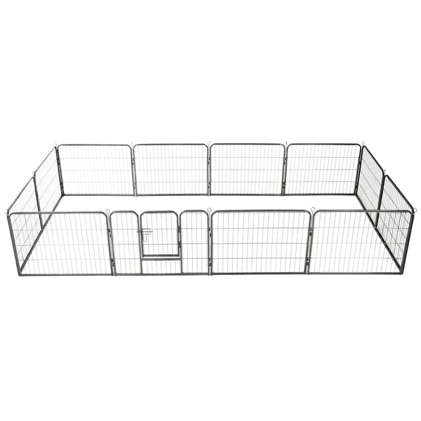 Vidaxl Dog Playpen 12 Panels Steel 80X60 Cm Black Fences & Pens