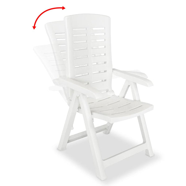 3 Piece Bistro Set Plastic White Patio Furniture Sets