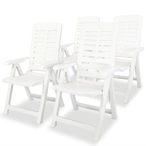 5 Piece Outdoor Dining Set Plastic White Outdoor Dining Sets