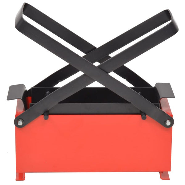 Paper Log Briquette Maker Steel 34X14x14 Cm Black And Red Fireplace & Stove Accessories
