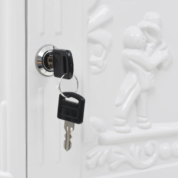 Pedestal Letterbox Aluminium Style Rustproof White Letterboxes