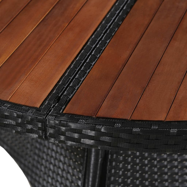 Vidaxl Garden Table 115X74 Cm Poly Rattan And Solid Acacia Wood Patio & Garden Tables