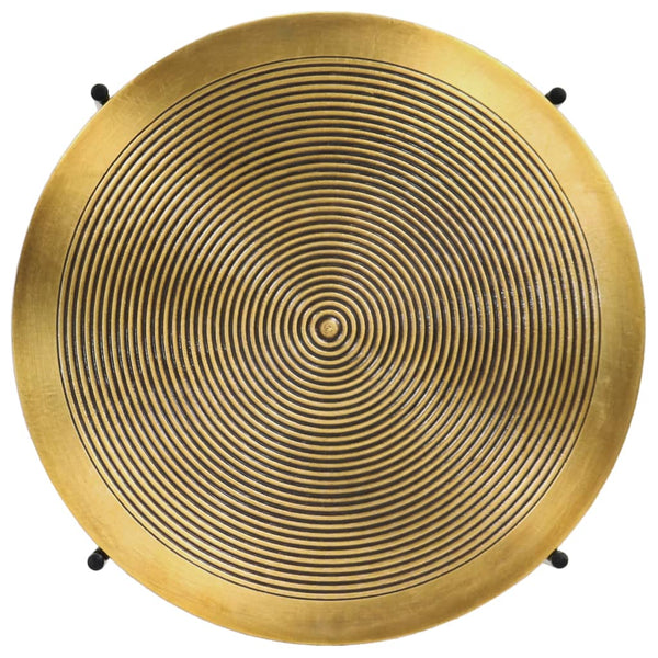 Tables Table Set 2 Pieces Brass Covered Mdf