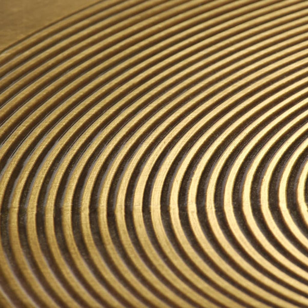 Tables Table Set 2 Pieces Brass Covered Mdf