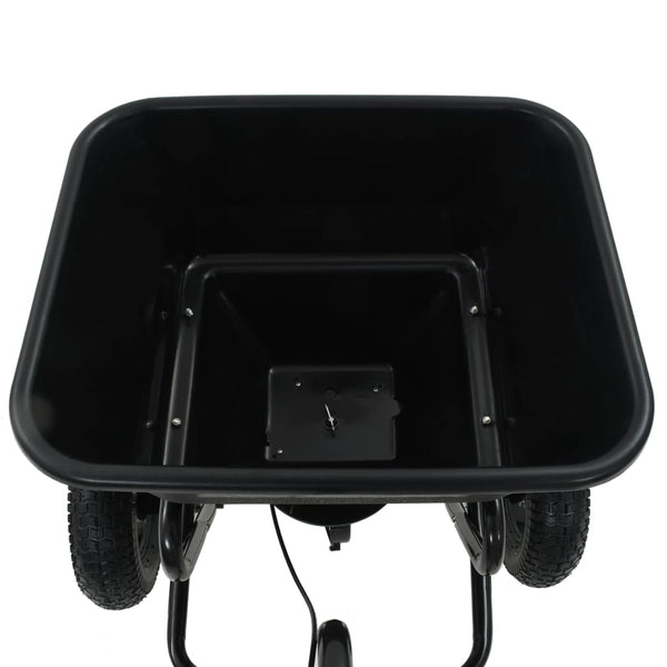 Tow Behind Salt Spreader Pvc And Steel 125X74x79 Cm 45 L Wheelbarrows Carts Wagons