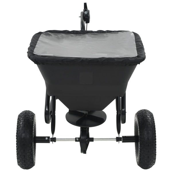 Tow Behind Salt Spreader Pvc And Steel 125X74x79 Cm 45 L Wheelbarrows Carts Wagons
