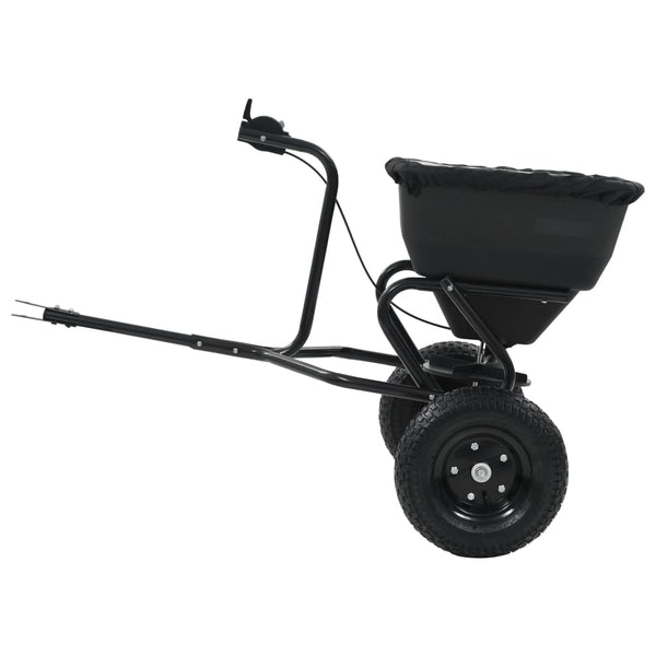Tow Behind Salt Spreader Pvc And Steel 125X74x79 Cm 45 L Wheelbarrows Carts Wagons